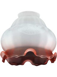 Art Nouveau Ruffled Glass Shade - 2 1/4 Inch Fitter